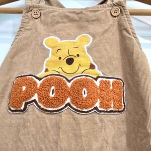Disney Baby Overalls Winnie the Pooh Bear Corduroy Bib Sz 18 Months Cotton Brown
